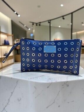 Michael Kors Large Jet Set Grommet Zip Clutch Wristlet